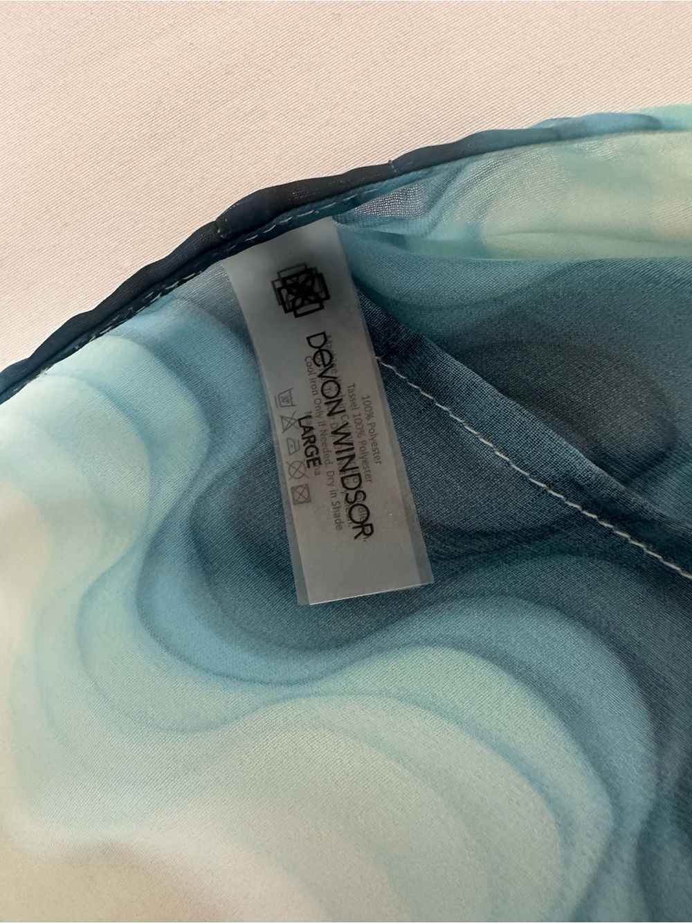 DEVON WINDSOR Rafa Robe aqua Tie-Front Coverup - Picture 9 of 9